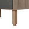Balcao Com Tampo 4 Gavetas 40 cm MDF 16410 Carvalho Toq Chumbo Nicioli
