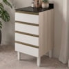 Balcão Com Tampo 4 Gavetas MDF 40 cm Kali 1641022 Bianco TOQ Branco Nicioli