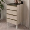 Balcão Com Tampo 4 Gavetas MDF 40 cm Kali 1641022 Bianco TOQ Nicioli