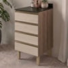 Balcão Com Tampo 4 Gavetas MDF 40 cm Kali 1641022 Carvalho TOQ Bianco Nicioli