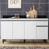 Balcao Com Tampo 4 Portas 1 Gaveta 160 cm Grecia Branco RUDK