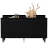 Balcao Com Tampo 4 Portas 1 Gaveta 160 cm Grecia Preto RUDK
