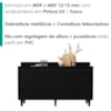 Balcao Com Tampo 4 Portas 1 Gaveta 160 cm Grecia Preto RUDK