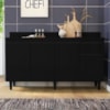 Balcao Com Tampo 4 Portas 1 Gaveta 160 cm Grecia Preto RUDK