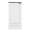 Balcao Com Tampo 41 cm 1 Porta Unna Branco POLIMAN