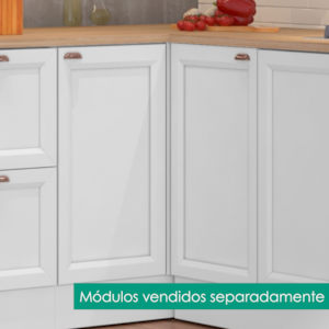 Balcao Com Tampo 41 cm 1 Porta Unna Branco POLIMAN