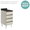Balcao Com Tampo 4G 40 cm MDF Kali 16410 Bianco Toq Bianco Toq Nicioli