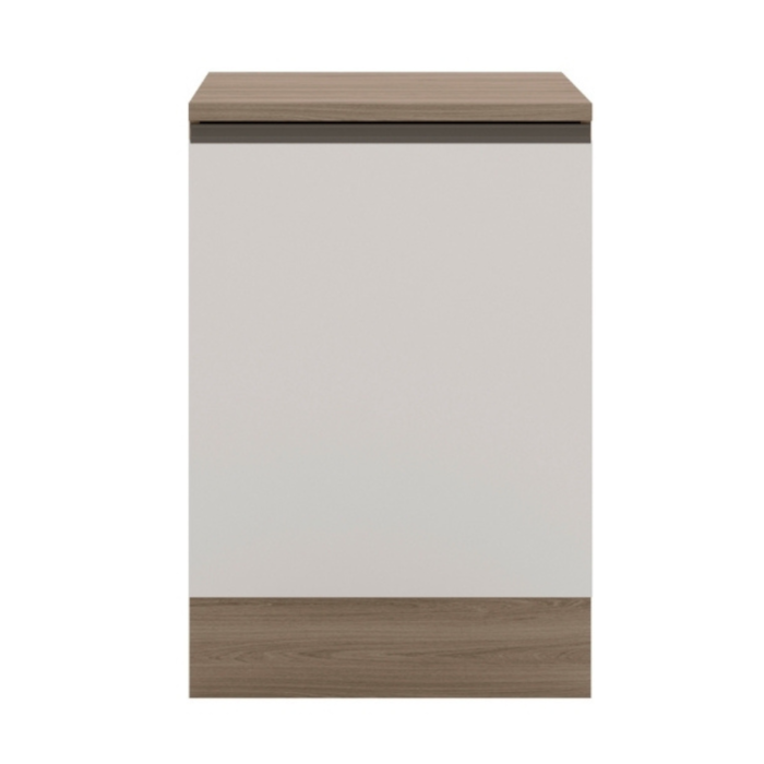 Balcao Com Tampo 58 cm 1 Porta Etna Carvalho Oak Off White POLIMAN