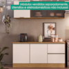 Balcao Com Tampo 58 cm 1 Porta Etna Carvalho Oak Off White POLIMAN