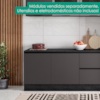 Balcao Com Tampo 58 cm 1 Porta Etna Grafite POLIMAN