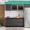 Balcao Com Tampo 58 cm 1 Porta Etna Grafite POLIMAN