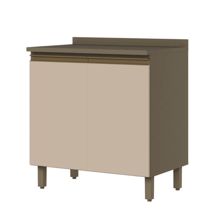 Balcao Com Tampo 60 cm 2 Portas Connect Duna Cristal Henn