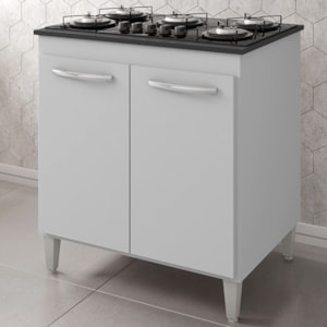Balcao Com Tampo 75 cm Para Cooktop 5 Bocas 9255 Branco Mobbs