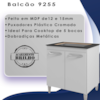 Balcao Com Tampo 75 cm Para Cooktop 5 Bocas 9255 Branco Mobbs