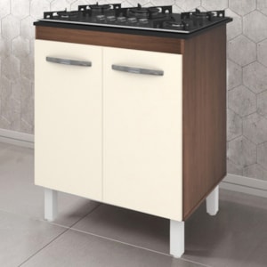 Balcao Com Tampo 75 cm Para Cooktop 5 Bocas 9255 Savana Off White Mobbs