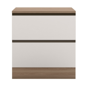 Balcao Com Tampo 80 cm 1 Porta 1 Gaveta Etna Carvalho Oak Off White POLIMAN