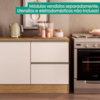 Balcao Com Tampo 80 cm 1 Porta 1 Gaveta Etna Carvalho Oak Off White POLIMAN