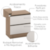 Balcao Com Tampo 80 cm 1 Porta 1 Gaveta Etna Carvalho Oak Off White POLIMAN