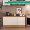 Balcao Com Tampo 80 cm 1 Porta 1 Gaveta Etna Carvalho Oak Off White POLIMAN