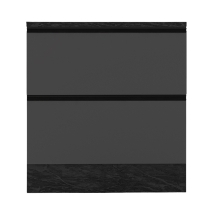 Balcao Com Tampo 80 cm 1 Porta 1 Gaveta Etna Grafite POLIMAN