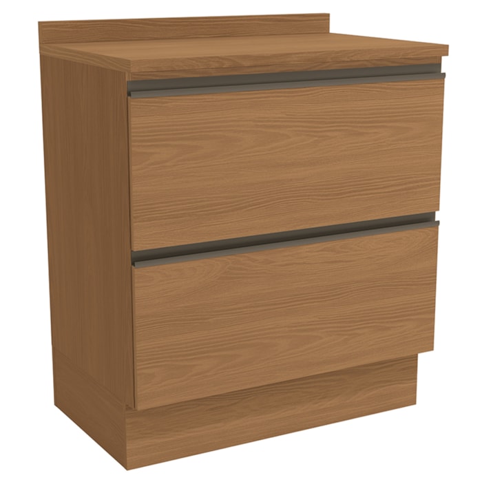 Balcao Com Tampo 80 cm 2 Gavetas MDP Maxxi G755 Canela Kappesberg