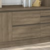 Balcao Com Tampo 80 cm 2 Gavetas MDP Maxxi G755 Nogal Kappesberg