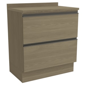 Balcao Com Tampo 80 cm 2 Gavetas MDP Maxxi G755 Nogal Kappesberg Balcao Com Tampo 80 cm 2 Gavetas MDP Maxxi G755 Nogal Kappesberg