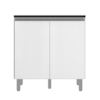 Balcao Com Tampo 80 cm 2 Portas Evidence Branco POLIMAN