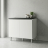 Balcao Com Tampo 80 cm 2 Portas Evidence Branco POLIMAN
