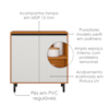 Balcao Com Tampo 80 cm 2 Portas Ravena Freijo Off Acetinado POLIMAN