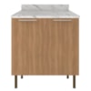 Balcão Com Tampo 80 cm 2P MDP Marmore Branco Freijo Tecno Mobili