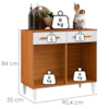 Balcao Com Tampo 90cm 2012151 Cinamomo Branco ARMoveis