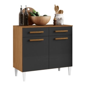 Balcao Com Tampo 90cm 2012155 Atacama Grafite ARMoveis