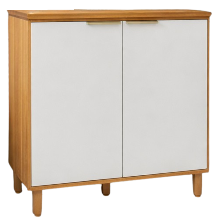 Balcao Com Tampo Banheiro 2 Portas 80 cm MDF Bari Freijo Off Acetinado POLIMAN