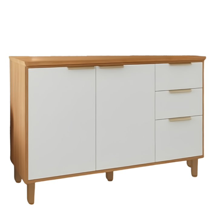 Balcao Com Tampo Banheiro 3 Portas 2 Gavetas 120 cm MDF Bari Freijo Off Acetinado POLIMAN