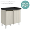 Balcao Com Tampo Canto Reto MDF Kali 12227 Bianco Toq Bianco Toq Nicioli