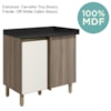 Balcao Com Tampo Canto Reto MDF Kali 12227 Carvalho Toq Off White Cetim Nicioli