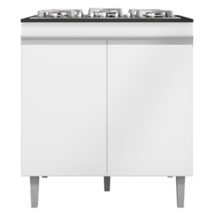 Balcao Com Tampo Cooktop 79 cm 2 Portas Andreia Branco REAJL Balcao Com Tampo Cooktop 79 cm 2 Portas Andreia Branco REAJL