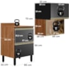 Balcao Com Tampo e Armario Aereo Vidro 60 cm MDF Proenca Nogueira Carbono Prime Demartez