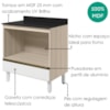 Balcao Com Tampo E Nicho Para Forno 1 Gaveta MDF 80 cm Kali 1640622 Bianco TOQ Branco Nicioli