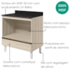 Balcao Com Tampo E Nicho Para Forno 1 Gaveta MDF 80 cm Kali 1640622 Bianco TOQ Nicioli