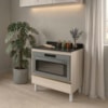 Balcao Com Tampo E Nicho Para Forno 1 Gaveta MDF 80 cm Kali 1640622 Bianco TOQ Nicioli