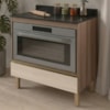 Balcao Com Tampo E Nicho Para Forno 1 Gaveta MDF 80 cm Kali 1640622 Carvalho TOQ Bianco Nicioli