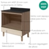 Balcao Com Tampo E Nicho Para Forno 1 Gaveta MDF 80 cm Kali 1640622 Carvalho TOQ Bianco Nicioli