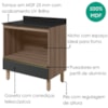 Balcao Com Tampo E Nicho Para Forno 1 Gaveta MDF 80 cm Kali 1640622 Carvalho TOQ Chumbo Nicioli