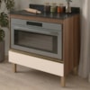 Balcao Com Tampo E Nicho Para Forno 1 Gaveta MDF 80 cm Kali 1640622 Carvalho TOQ Off White Nicioli