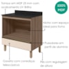 Balcao Com Tampo E Nicho Para Forno 1 Gaveta MDF 80 cm Kali 1640622 Carvalho TOQ Off White Nicioli