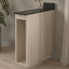 Balcao Com Tampo Nicho Guardanapeiro MDF 15 cm Kali 1221522 Bianco TOQ Nicioli