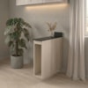 Balcao Com Tampo Nicho Guardanapeiro MDF 15 cm Kali 1221522 Bianco TOQ Nicioli