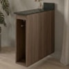 Balcao Com Tampo Nicho Guardanapeiro MDF 15 cm Kali 1221522 Carvalho TOQ Nicioli